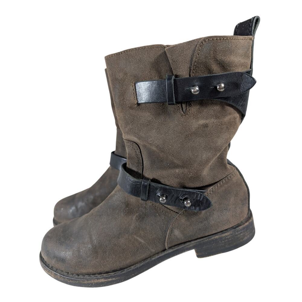 RAG & BONE NEW YORK! DUSTY FAWN BROWN GENUINE SUEDE LEATHER ANKLE BOOTS! SZ 7.5M